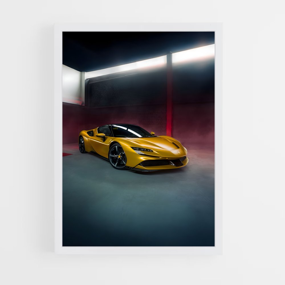 Poster Le Garage Jaune – affiche Ferrari (vue 3)